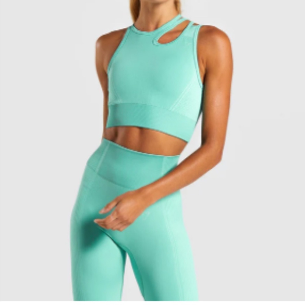 Gymshark Teal Activewear Set XS Sports Bra & Leggings